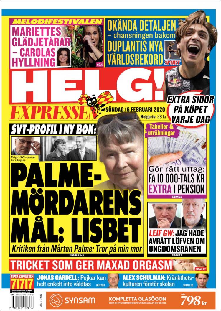 Portada de Expressen (Suecia)