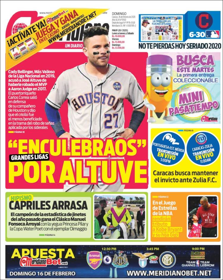 Portada de Meridiano (Venezuela)