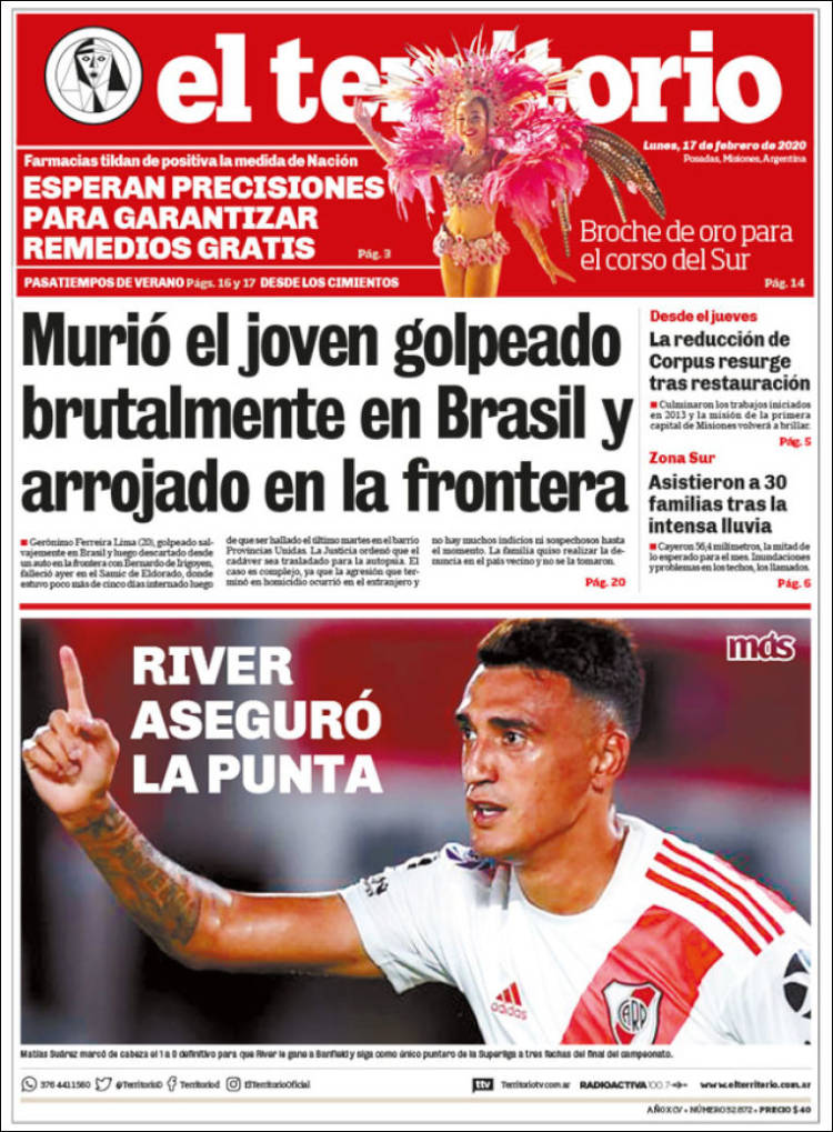 Portada de El Territorio (Argentina)