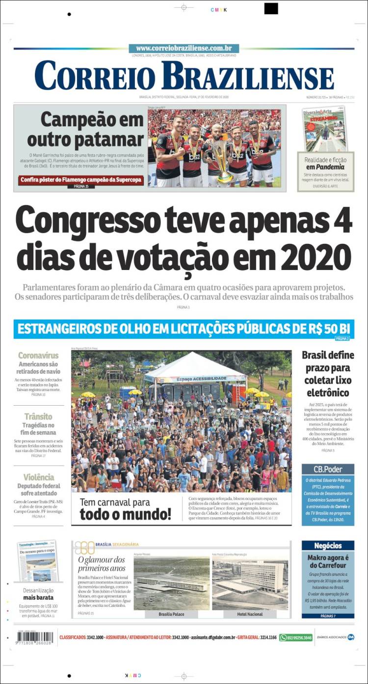 Portada de Correio Braziliense (Brasil)