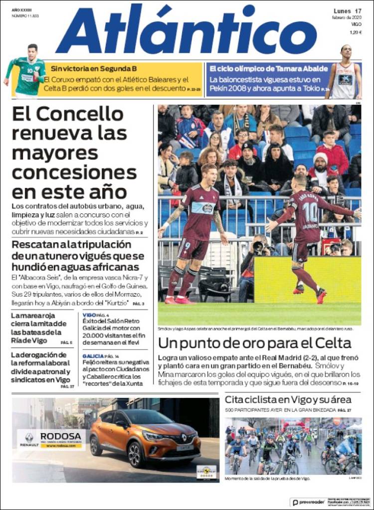 Portada de Atlántico Diario (Espa&ntilde;a)