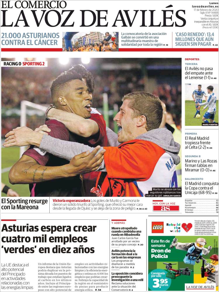 Portada de El Comercio - Avilés (Espa&ntilde;a)