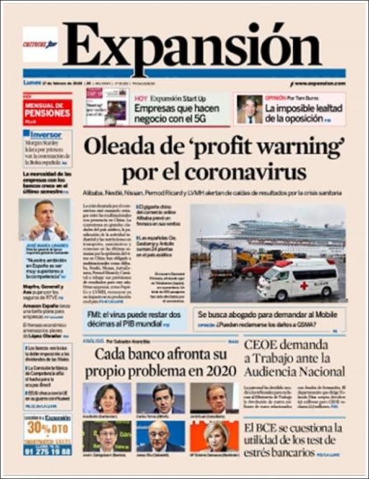 Portada de Expansión (Espa&ntilde;a)