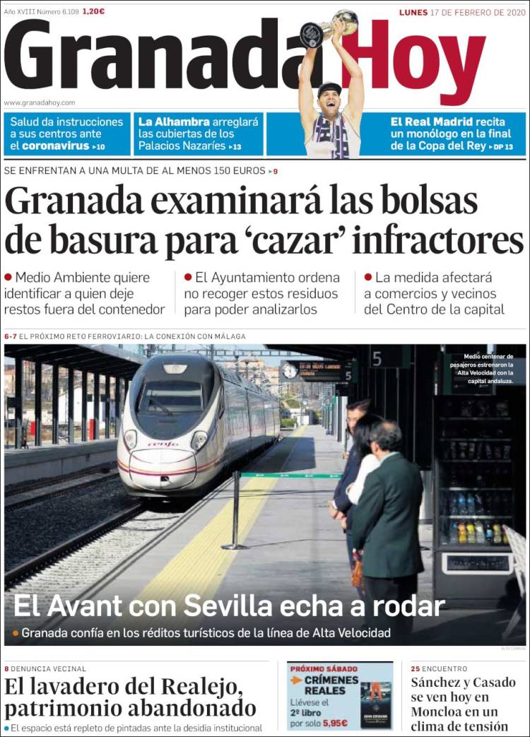 Portada de Granada Hoy (Espa&ntilde;a)
