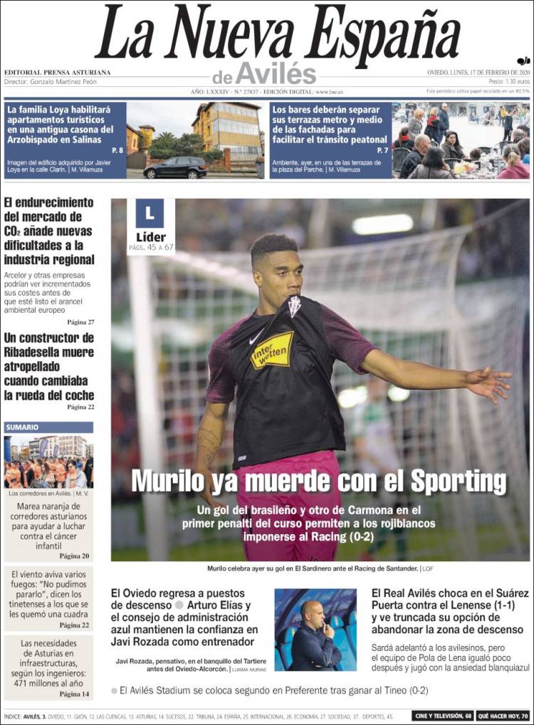 Portada de La Nueva España - Avilés (Espa&ntilde;a)