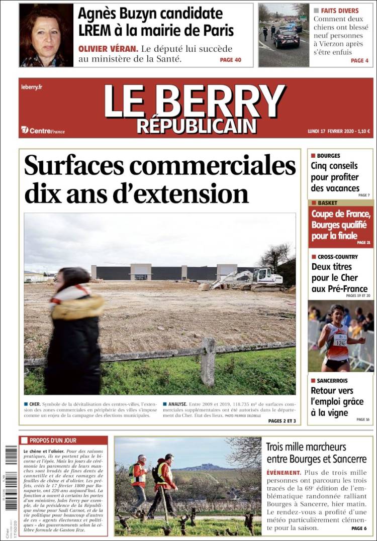 Portada de Berry Republicain (Francia)
