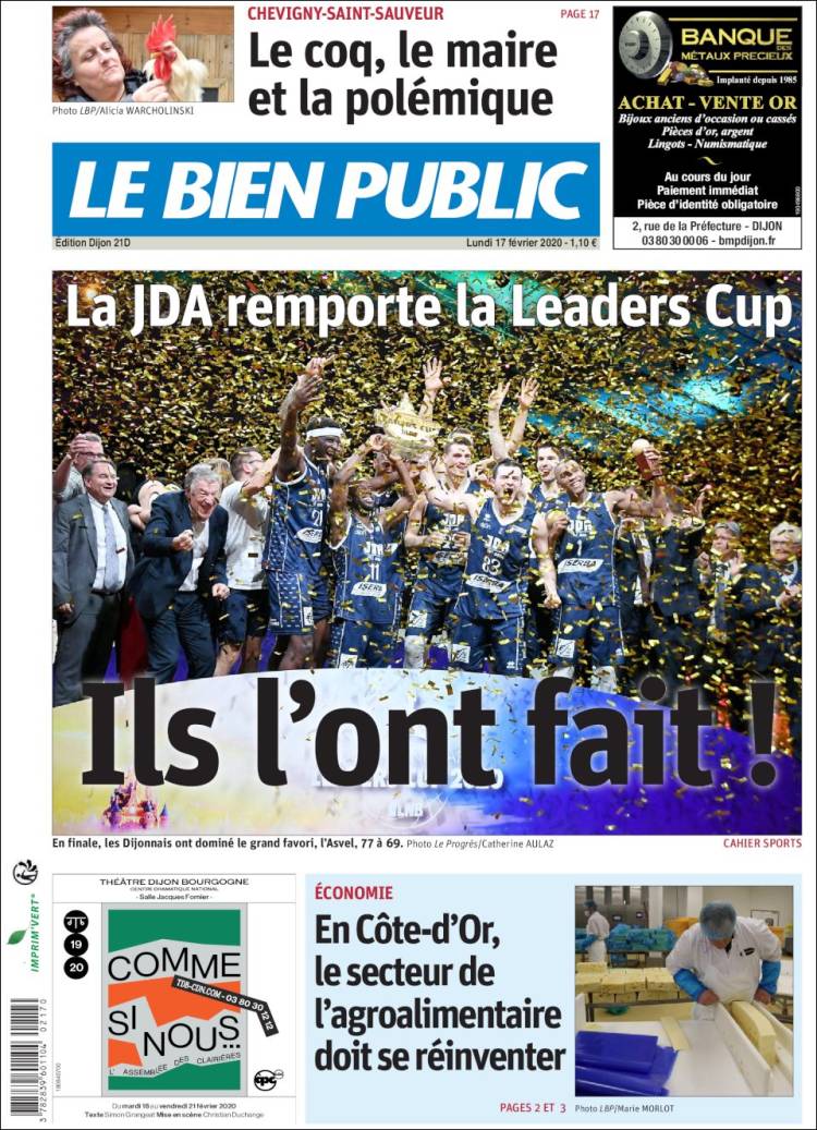 Portada de Le Bien Public (Francia)