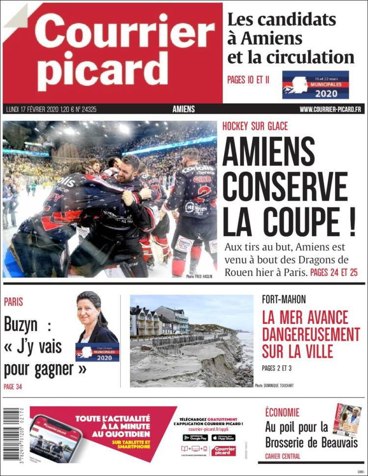 Portada de Courrier Picard (Francia)