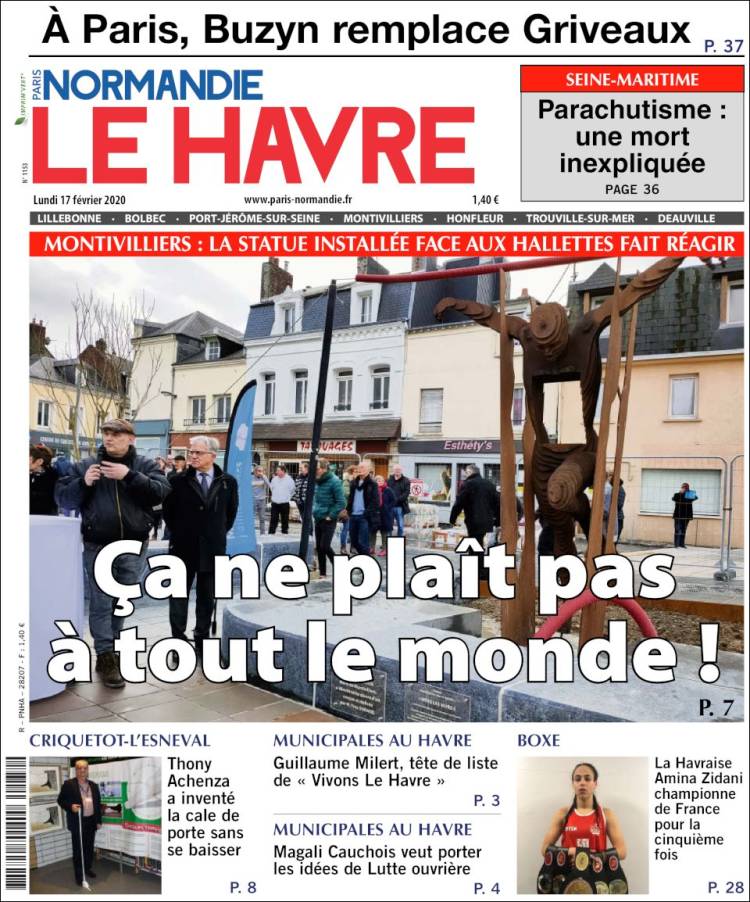 Portada de Le Havre Libre (Francia)