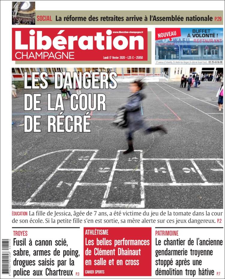 Portada de Libération Champagne (Francia)