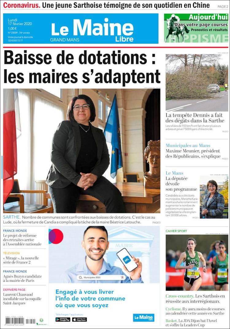 Portada de Le Maine Libre (Francia)