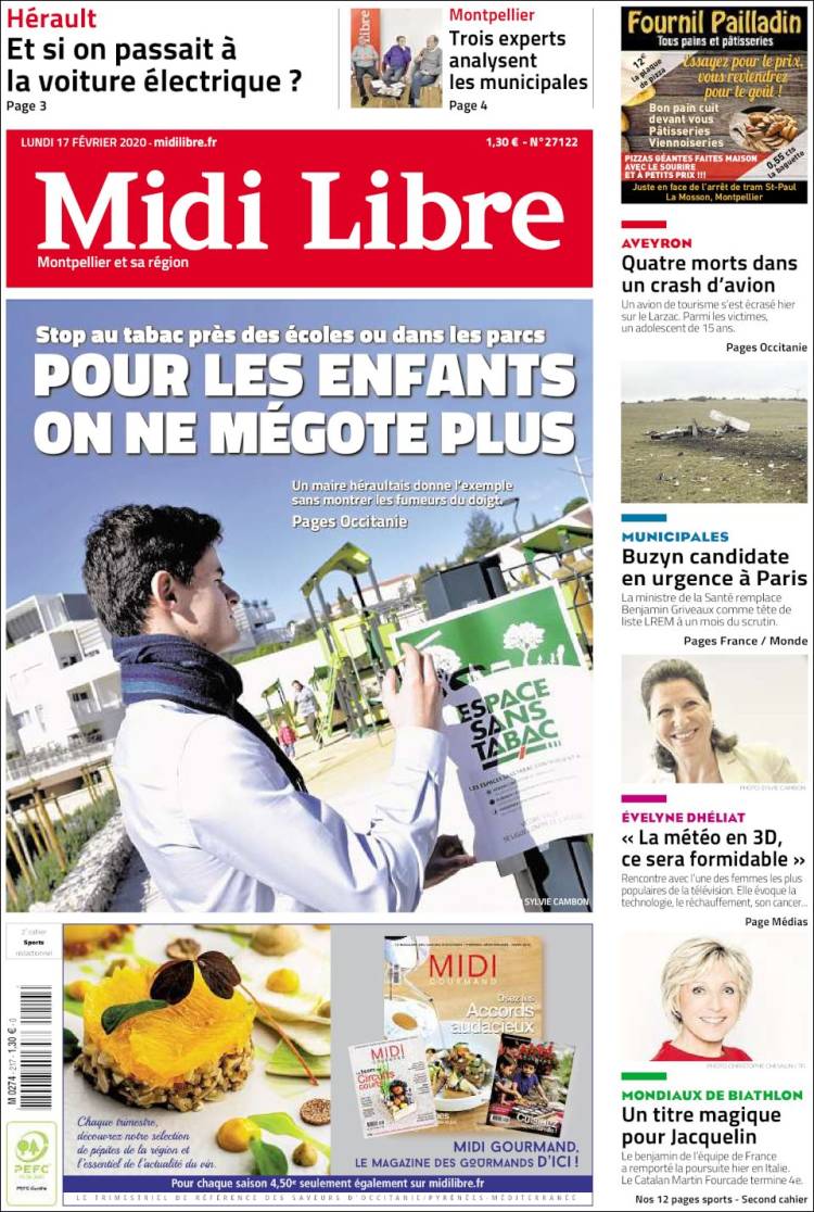 Portada de Midi Libre (Francia)