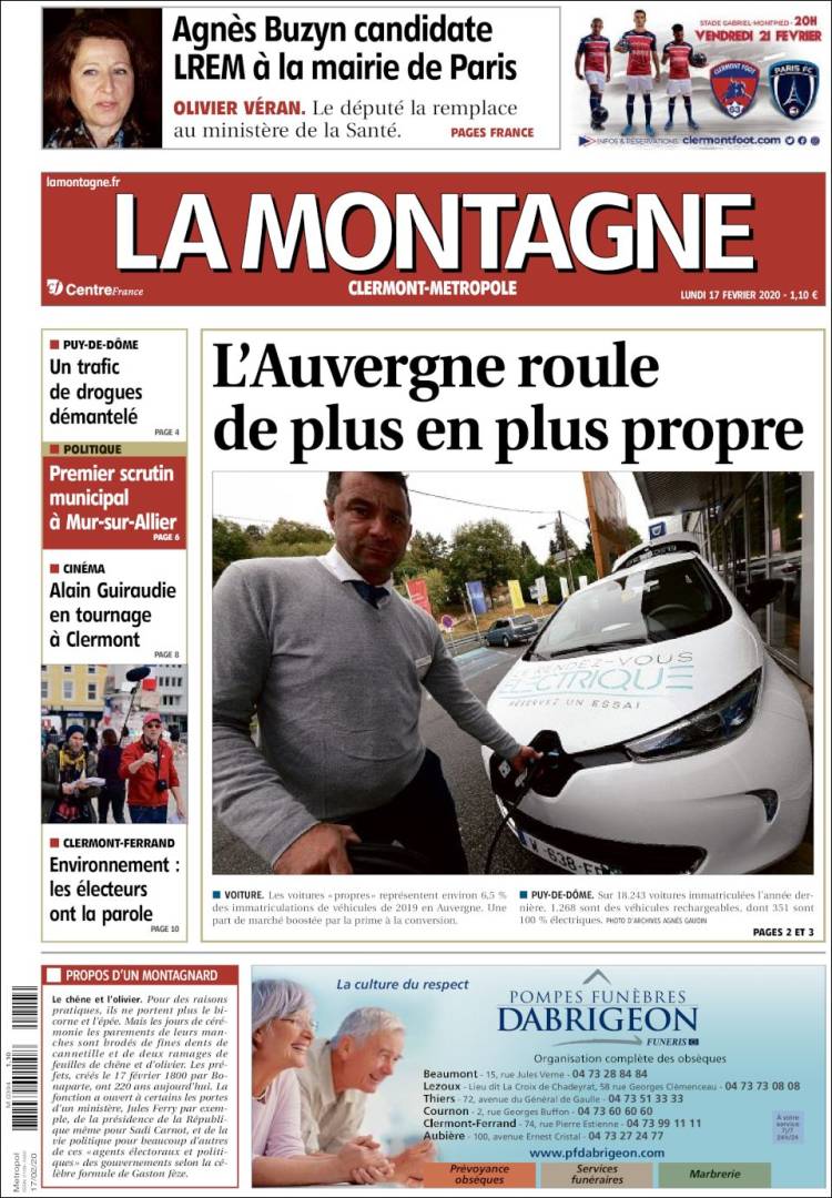 Portada de La Montagne (Francia)