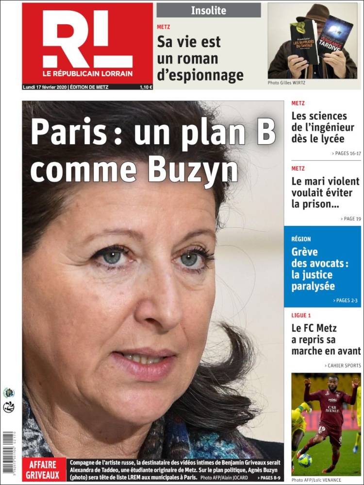 Portada de Le Republicain Lorrain (Francia)