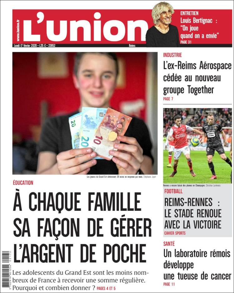 Portada de L'Union (Francia)