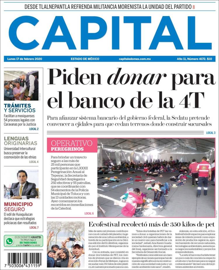 Portada de Capital México (México)