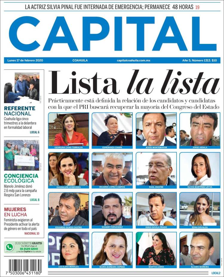 Portada de Capital Coahuila (Mexico)