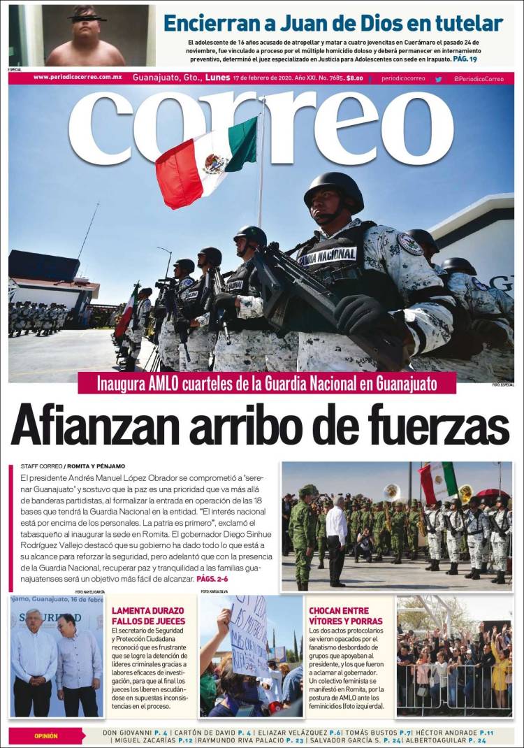 Portada de Correo - El diario del Estado de Guanajuato (Mexico)