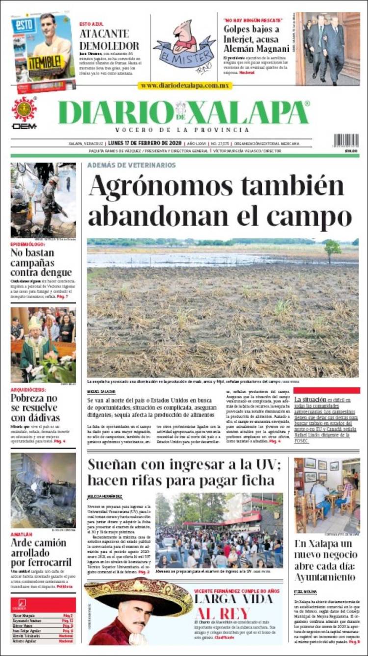 Portada de Diario de Xalapa (México)