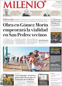 Portada de Milenio de Monterrey (México)