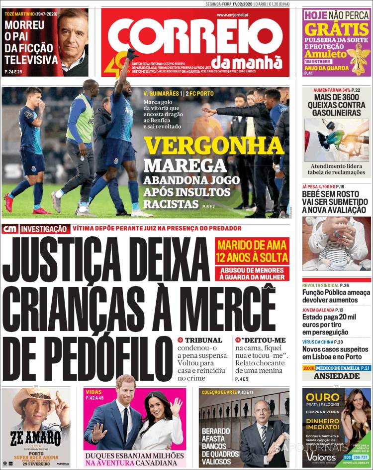 Portada de Correio da Manhã (Portugal)