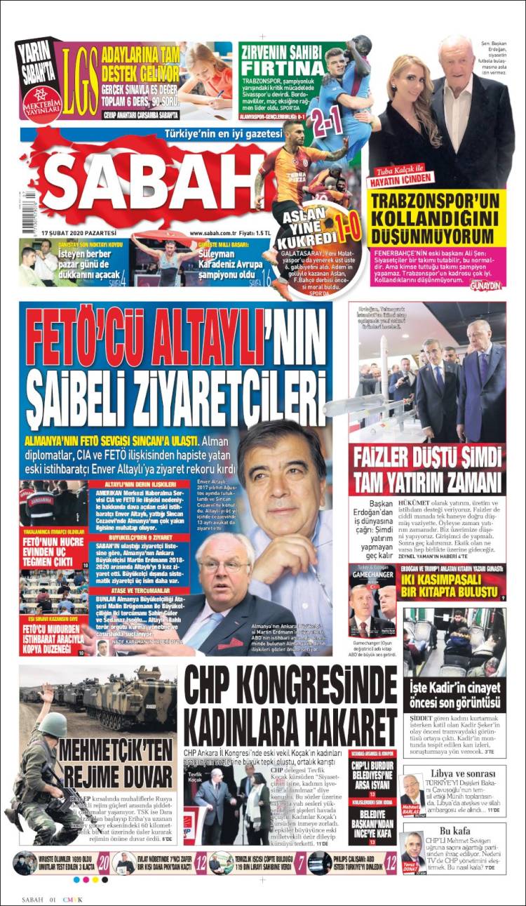 Portada de Sabah (Turqu&iacute;a)