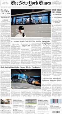 Portada de New York Times (USA)