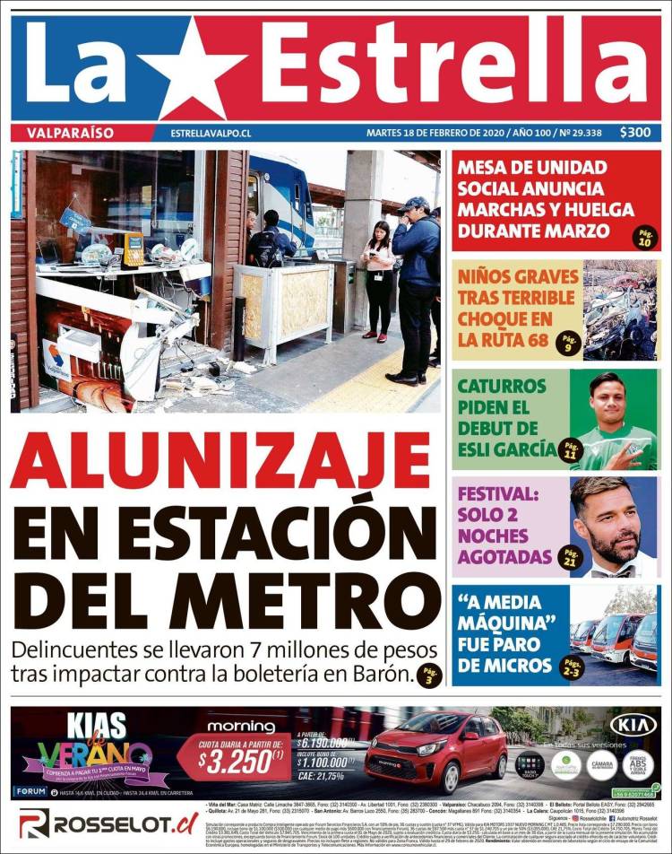 Portada de Estrella de Valparaiso (Chile)