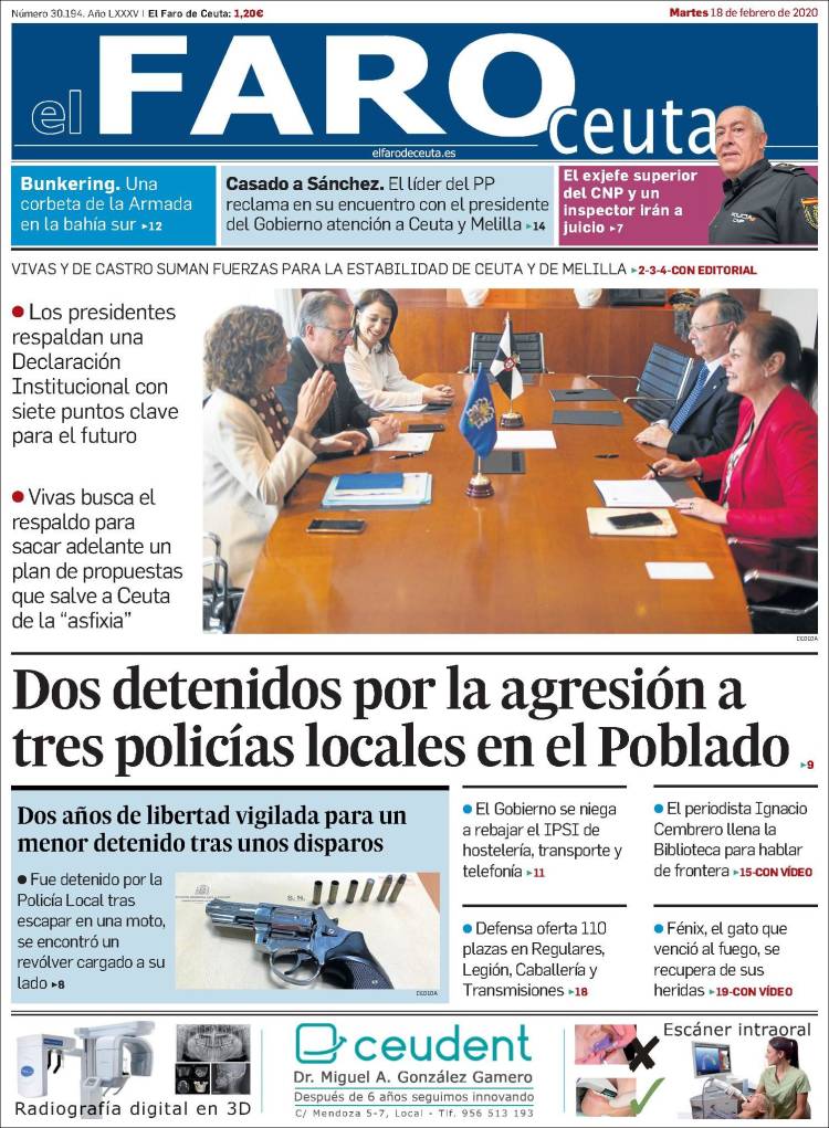 Portada de El Faro de Ceuta (España)