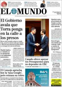 Portada de El Mundo (España)