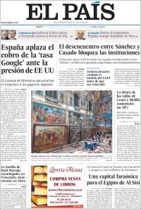 Portada de El País (España)