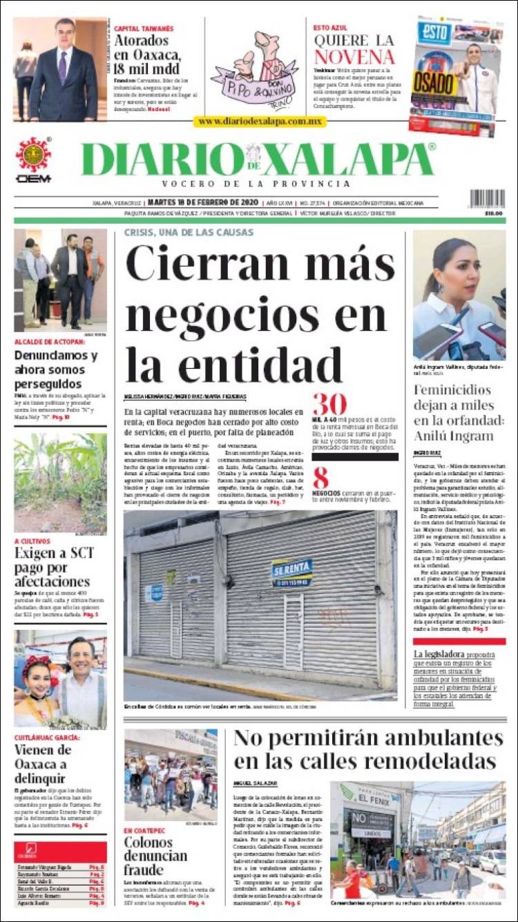 Portada de Diario de Xalapa (México)