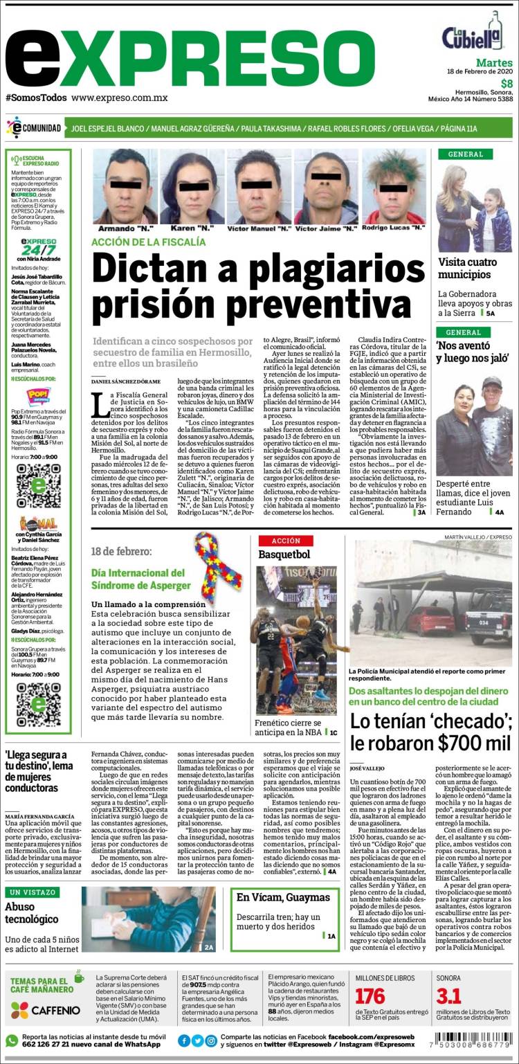 Portada de Expreso (México)