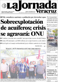 Portada de La Jornada Veracruz (México)