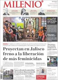 Portada de Milenio - Jalisco (México)