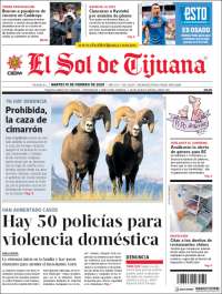 Portada de El Sol de Tijuana (México)