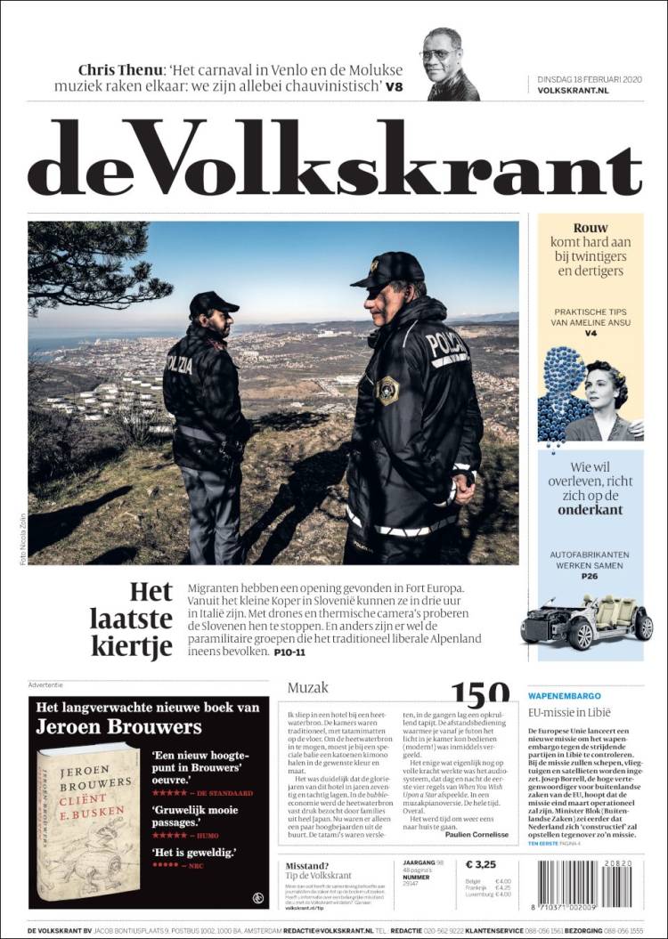 Portada de De Volkskrant (Pa&iacute;ses Bajos)