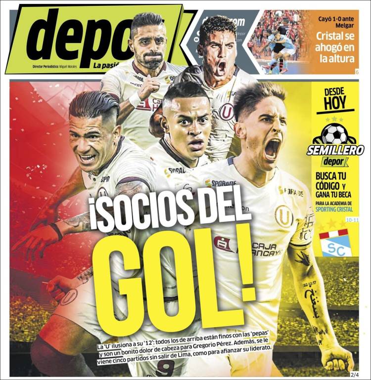 Portada de Depor (Perú)