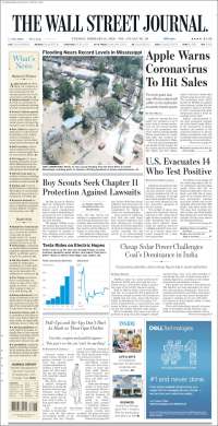 Portada de Wall Street Journal (USA)