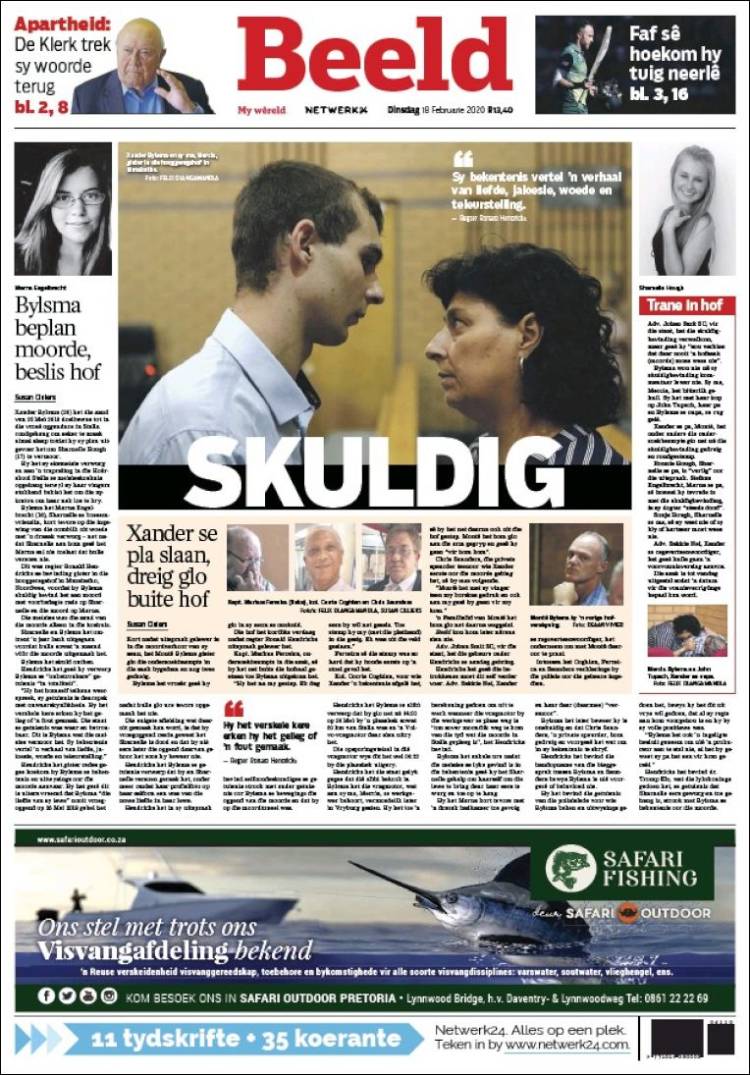 Portada de Beeld (Sud&aacute;frica)