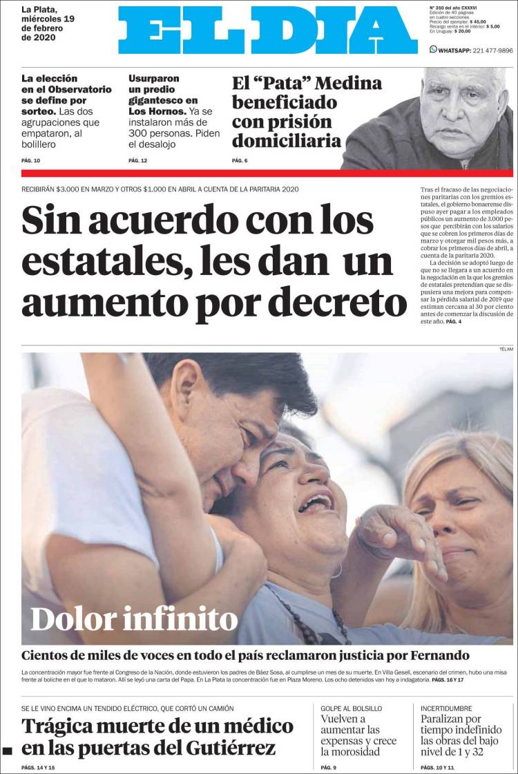 Portada de El Día de la Plata (Argentina)