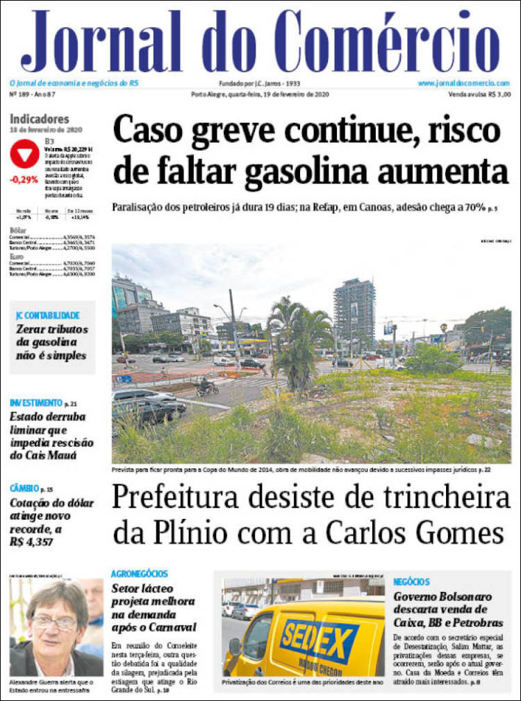 Portada de Jornal do Comércio (Brasil)