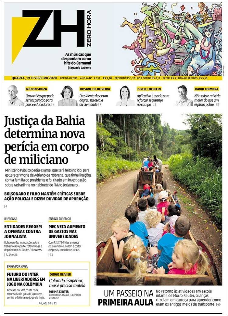 Portada de Zero Hora (Brasil)