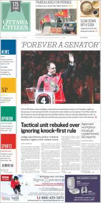 Portada de Ottawa Citizen (Canadá)