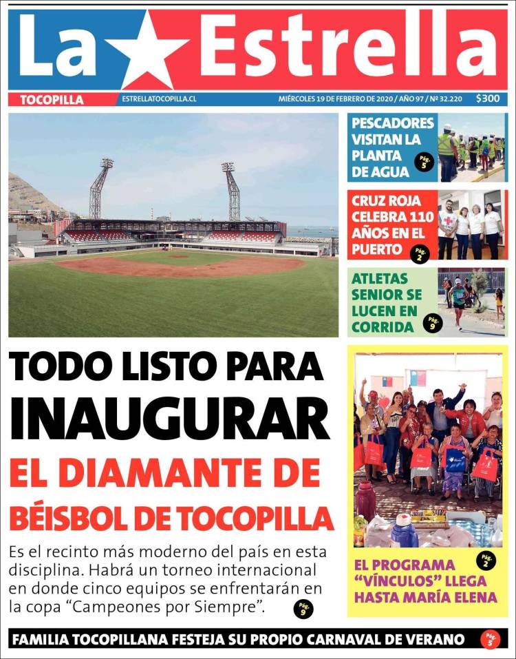 Portada de La Estrella de Tocopilla (Chile)
