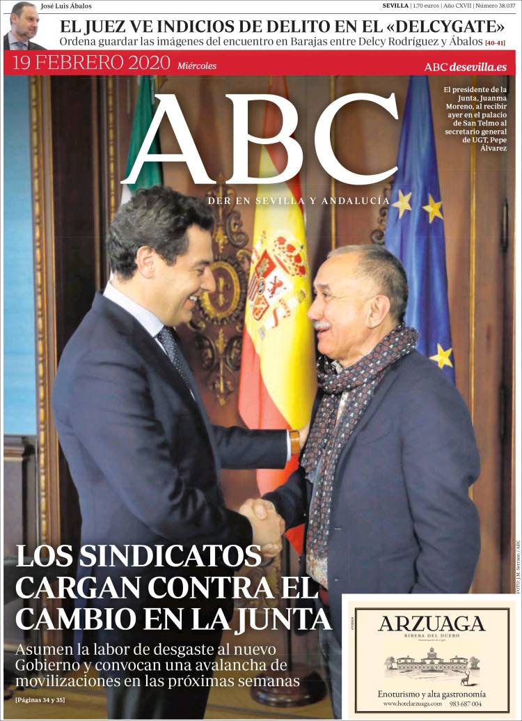 Portada de ABC - Sevilla (Espa&ntilde;a)