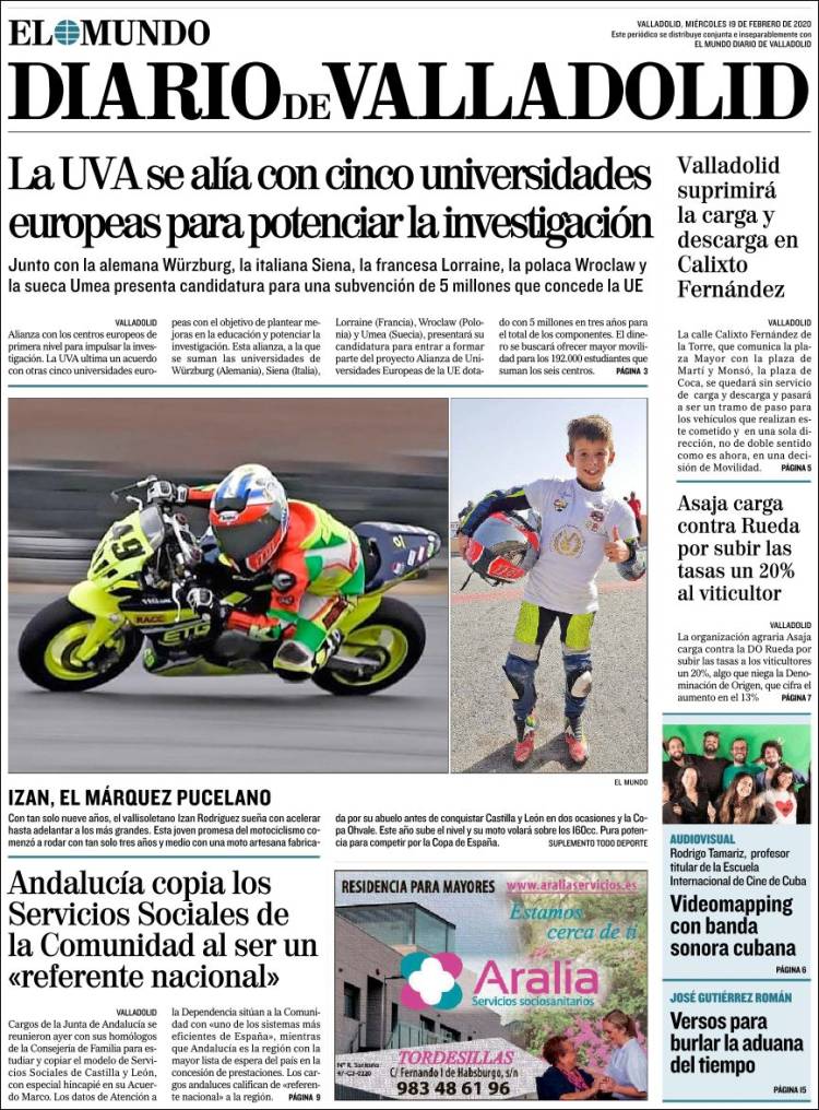 Portada de Diario de Valladolid (Espa&ntilde;a)