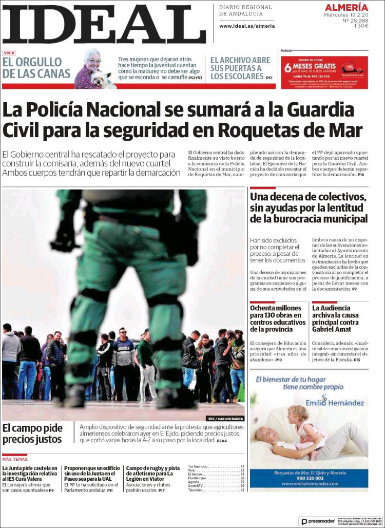 Portada de Ideal Almeria (Espa&ntilde;a)