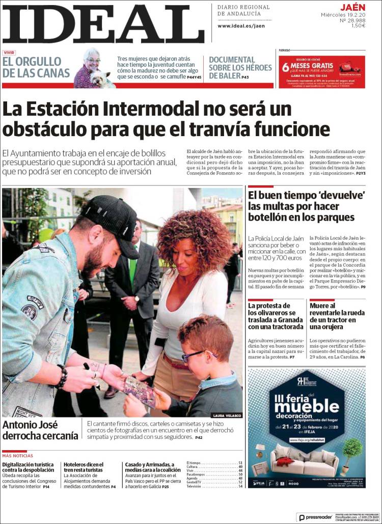 Portada de El Ideal de Jaén (Espa&ntilde;a)