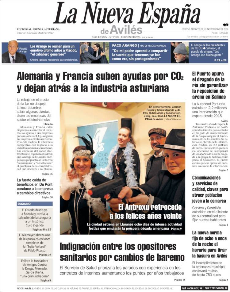 Portada de La Nueva España - Avilés (Espa&ntilde;a)